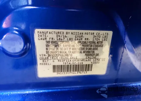 2016 Nissan Versa Note S from USA, damaged, VIN 3N1CE2CP4GL396713